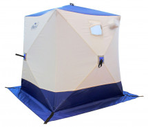 Палатка КУБ 3 (однослойная), 1,8x1,8 м, PU 1000, бело-синяя